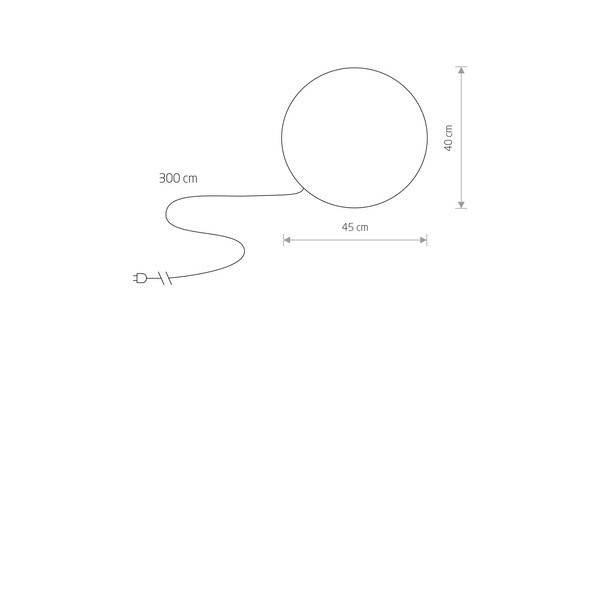 Świecąca kula ogrodowa CUMULUS M śr. 45cm 6977