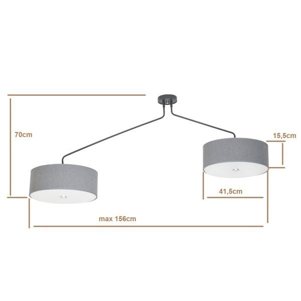 Lampa sufitowa HAWK GRAY VI 6541