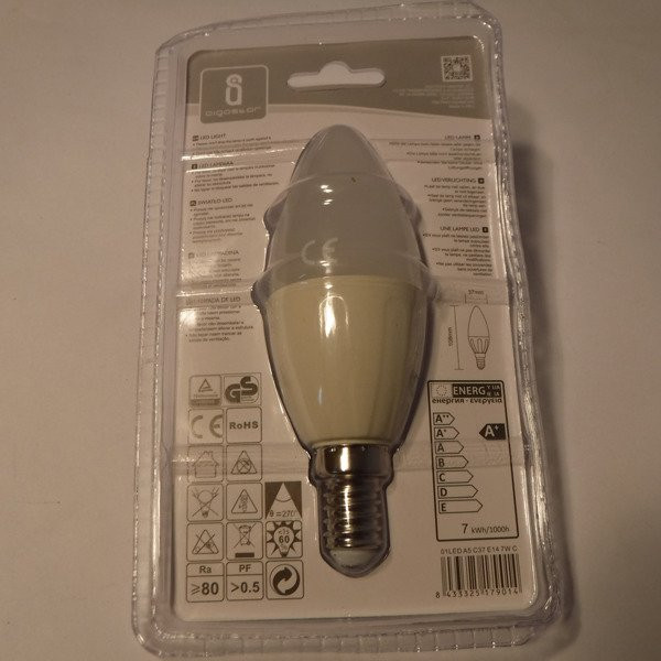 Żarówka LED E14 7W ciepła&nbsp;3000K świeczka C37