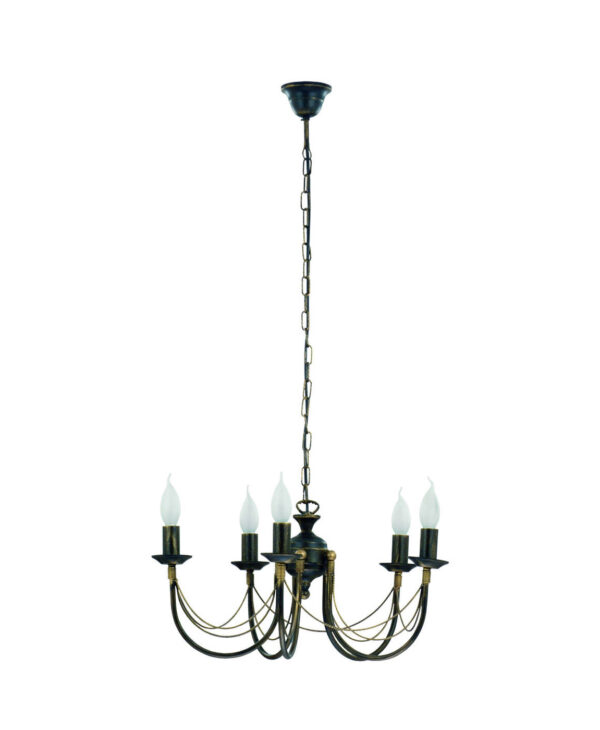 Żyrandol świeczki ARES V zwis 205